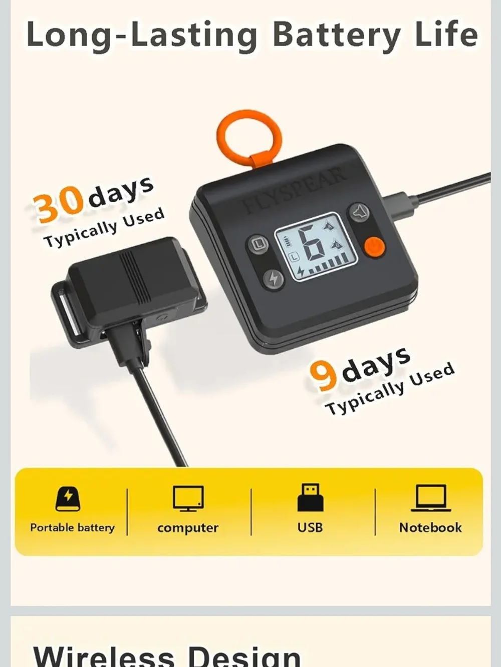 Wireless Pet Barrier Training Collar - Yellow Box